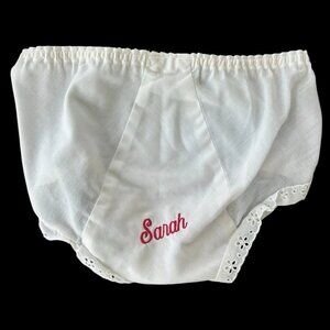VTG Isaacson-Carrico Girls Double Seat Panty 60s Embroidered SARAH Sz 5 Lace